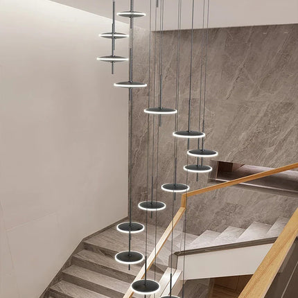 Lustre suspension LED créatif en acrylique doré style nordique — LZ4X9M