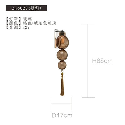Applique murale moderne en verre plaqué or pour intérieur — LZ4X9D