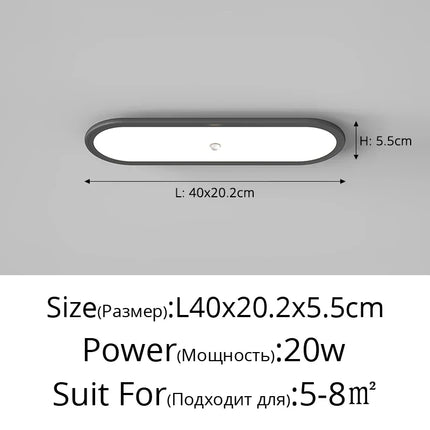 Plafonnier LED ultra-mince avec détecteur de présence — LZ4X9Q2