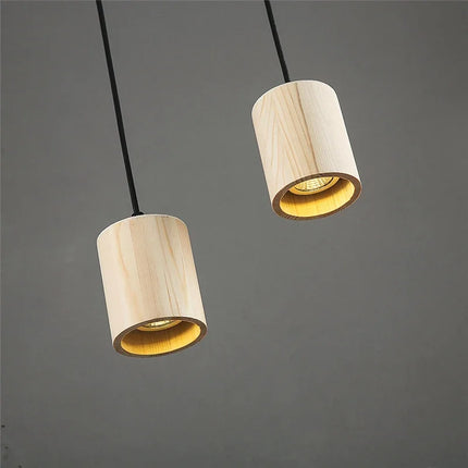 Suspension nordique créative en bois massif moderne — LZ4X9T