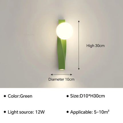 Applique murale LED au design nordique pour décoration intérieure — LZ4X9P2