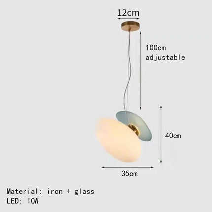 Lustre suspension LED en verre style nordique pour hôtel — LZ4V9QJ