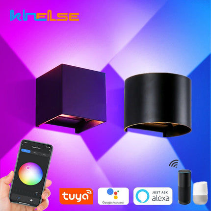 Applique murale extérieure intelligente avec éclairage RGB et CCT — LZ4X9J