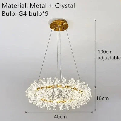 Suspension en cristal transparent pour décoration intérieure moderne — LZ4X9P