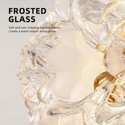 Lustre moderne en verre forme fleur pour éclairage intérieur — LZ4X9P2
