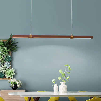 Suspension LED réglable imitation bois et métal minimaliste — LZ4X9T