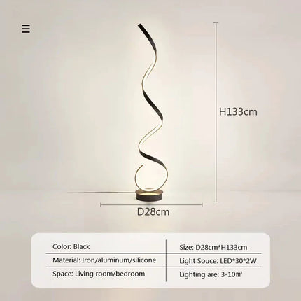 Lampadaire moderne à éclairage LED bande intégrée — LZ4X9P2