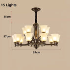 Lustre à 15 lumières / Lumière naturelle