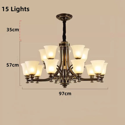 Lustre suspension vintage industriel en cuivre style nordique — LZ7D4Q