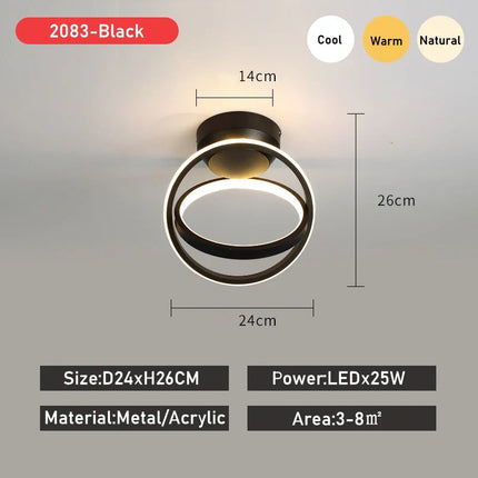 Plafonnier LED moderne en acrylique pour allée et balcon — LZ4X9Q2J