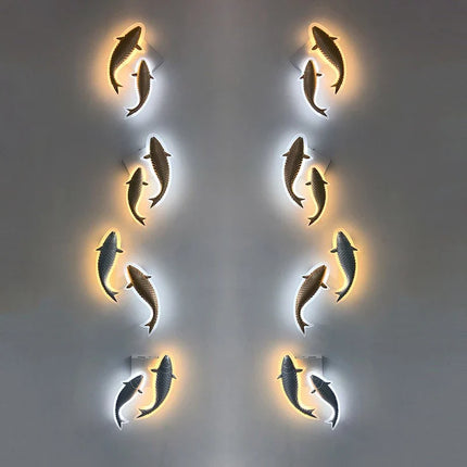 Applique murale LED moderne en acrylique forme poisson décorative — LZ4X9M