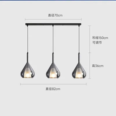 Lustre moderne minimaliste en verre de design italien — LZ4X9P2