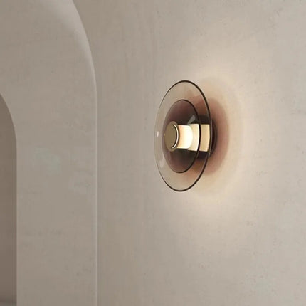 Applique murale LED moderne en verre ambre minimaliste — LZ4X9P2