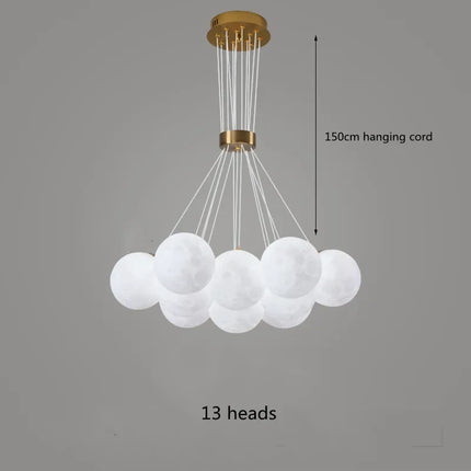 Lustre LED suspension 3D forme lune bulle boule — LZ4X9M