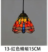 Lustre en verre style Tiffany rétro pour intérieur méditerranéen — LZ4X9P