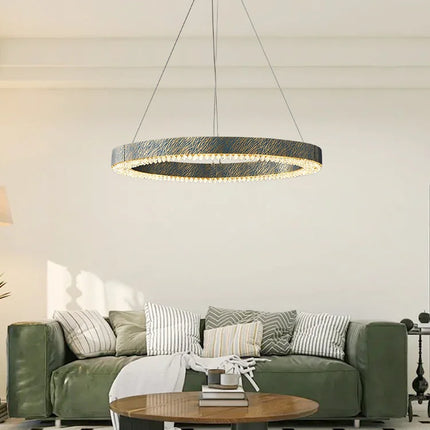 lustre en cristal et cuivre à led dimmable design moderne