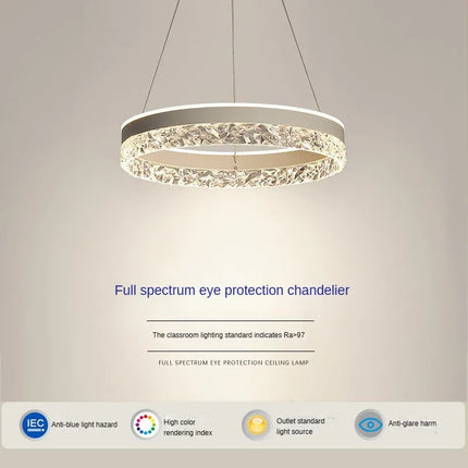 Lustre rond LED avec télécommande décorative — LZ3F9X