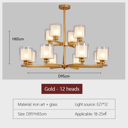 Lustre moderne en verre avec éclairage LED intégré — LZ4P9XQ