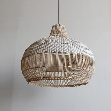 Suspension en osier tissée main forme cage japonaise — LZ4X9T2