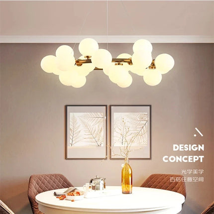 Suspension romantique en verre à 25 têtes lumineuses — LZ4X9P2