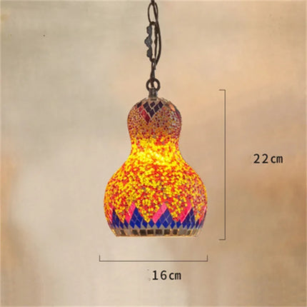 Lustre suspension en mosaïque turque colorée style art déco romantique — LZ4X9P2