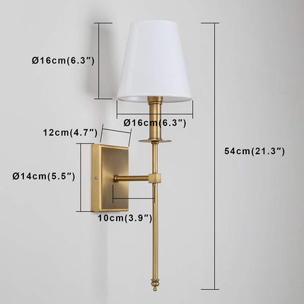 Applique murale rétro avec abat-jour blanc Apaja — LZ4G7Q9N