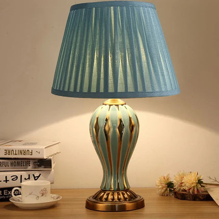 Lampe de bureau américaine antique en céramique peinte à la main — LZ4QJ7M