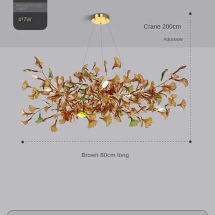 Suspension en verre design ginkgo pour éclairage élégant — LZ4X9M