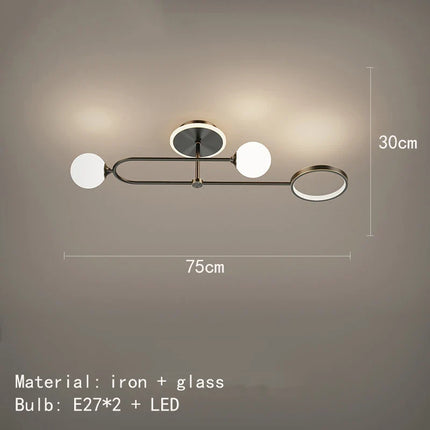 Lustre en verre blanc au design moderne pour intérieur contemporain — LZ4B7X9
