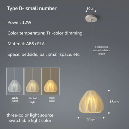 Lustre nordique petit modèle en forme de pétale pour ambiance chaleureuse — LZ4XJ9