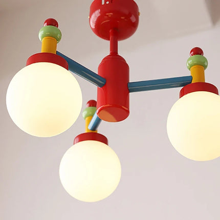 Suspension en verre blanc à fil réglable pour chambre d'enfants — LZ4X9T