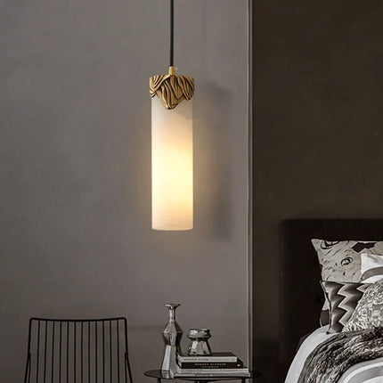 Suspension en marbre naturel et cuivre laiton — LZ4QJ7M9