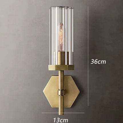 applique murale led de luxe américaine avec abat-jour en cristal et métal doré