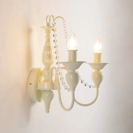 Applique murale rétro française en cristal style rustique — LZ4X9T1