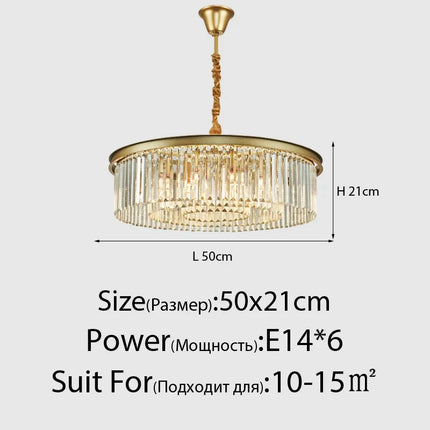Lustre en cristal de luxe style italien pour intérieur — LZ4X9M