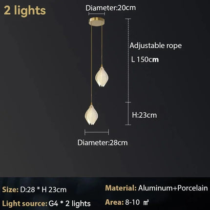 Suspension Magnolia pour décoration intérieure et éclairage raffiné — LZ4X9T