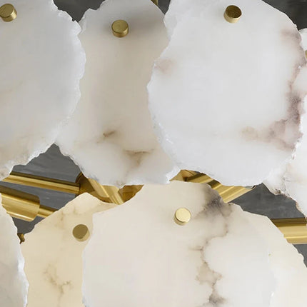 Lustre en marbre naturel avec détails en cuivre pour décoration intérieure — LZ4X9P2Q