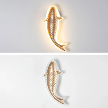 Applique murale LED moderne en acrylique forme poisson décorative — LZ4X9M