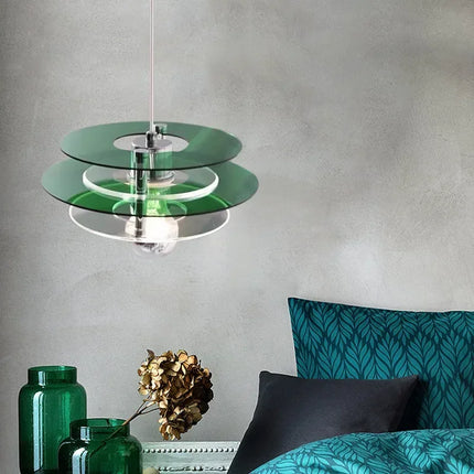 Lustre suspension arc-en-ciel soucoupe volante rétro pour bar ou restaurant — LZ4X9T