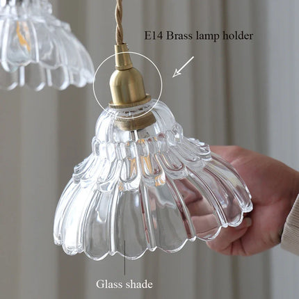 suspension en verre et laiton style japonais design nordique luxe
