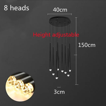 Lustre suspension LED postmoderne en cristal nordique — LZ4X9Q2