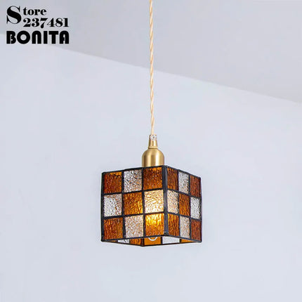 Suspension en verre peint à la main style méditerranéen asiatique — LZ4P9XQ