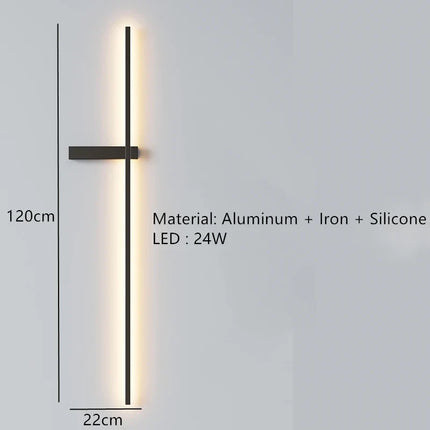 Applique murale LED en aluminium style art déco minimaliste — LZ4M7XQ
