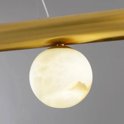 Lustre suspension boule en marbre véritable style post-moderne — LZ4X9T2