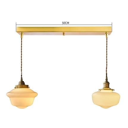 Suspension LED en verre blanc laiteux élégant — LZ4P9XQ