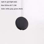 Spot D22cm 3W / Corps noir