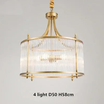 Lustre moderne en cuivre doré avec éclairage LED intégré — LZ4X9D2