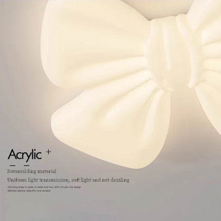Plafonnier LED à motif nœud romantique pour chambre enfant — LZ4X9T