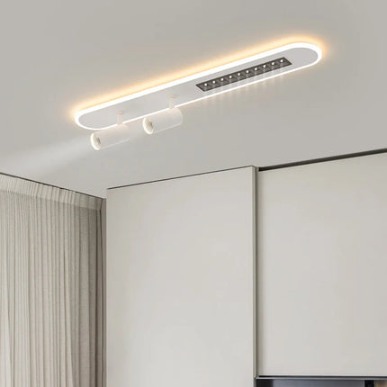 Lustre LED nordique long à bandes pour salon, chambre et balcon — LZ4X9P