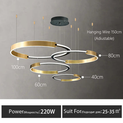 Lustre suspension moderne au style nordique pour intérieur — LZ4X9M